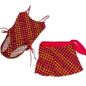 Victoria’s Secret one piece polka dot swimsuit with coverup Size XS